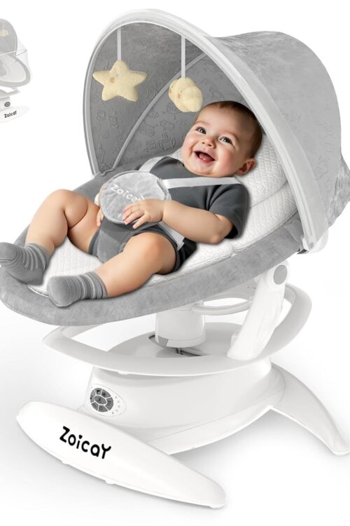 Baby Swing For Infants With Motion Detection, Electric Baby Swing With 3 Swing Modes, 12 Lullabies  5-Speeds
