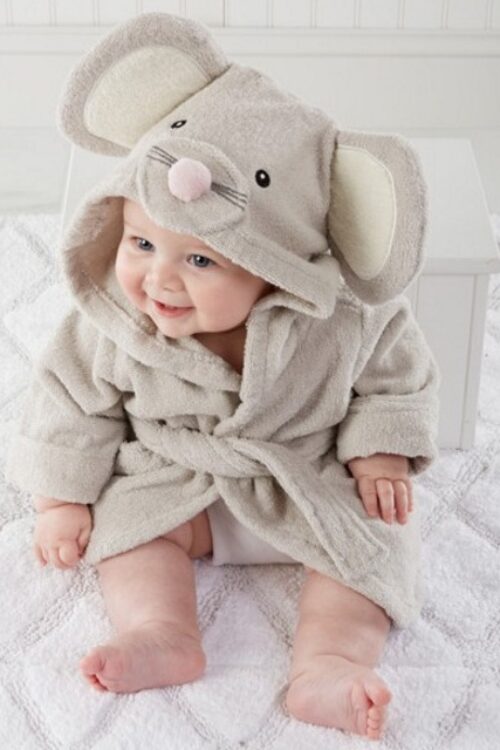 Cartoon Cute Animal Modeling Baby Bath Towels Baby Bathrobes Cotton Children’s Bathrobes Baby Hooded