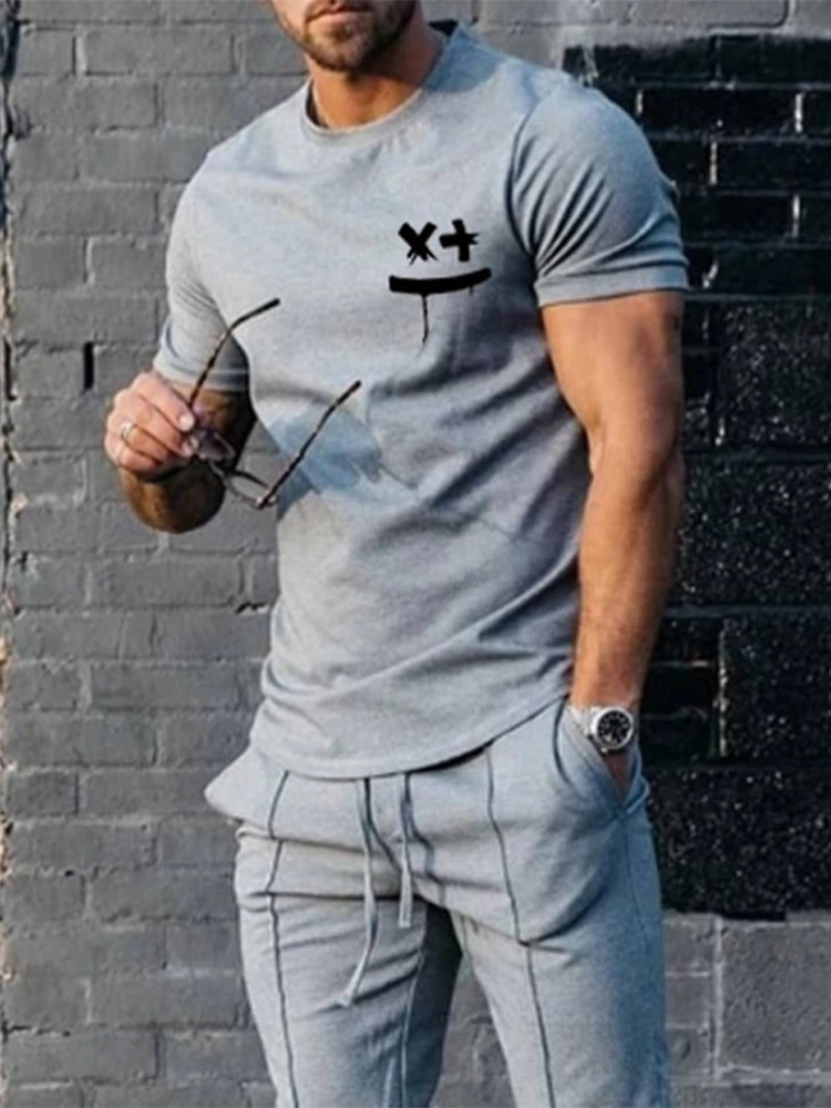 Men's Short Sleeve T-Shirt Tracksuit - Image 2