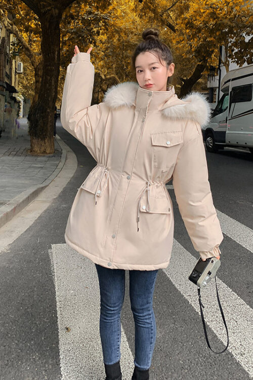 Womens Stylish Casual Loose-fitting Cotton-padded Coat