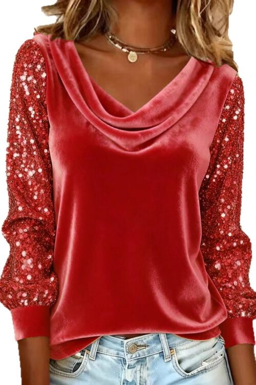 Elegant Velvet Long Sleeve Shirts For Women Autumn Winter Solid Color Loose Women Blouses Fashion Pullover Tops Party Clothes