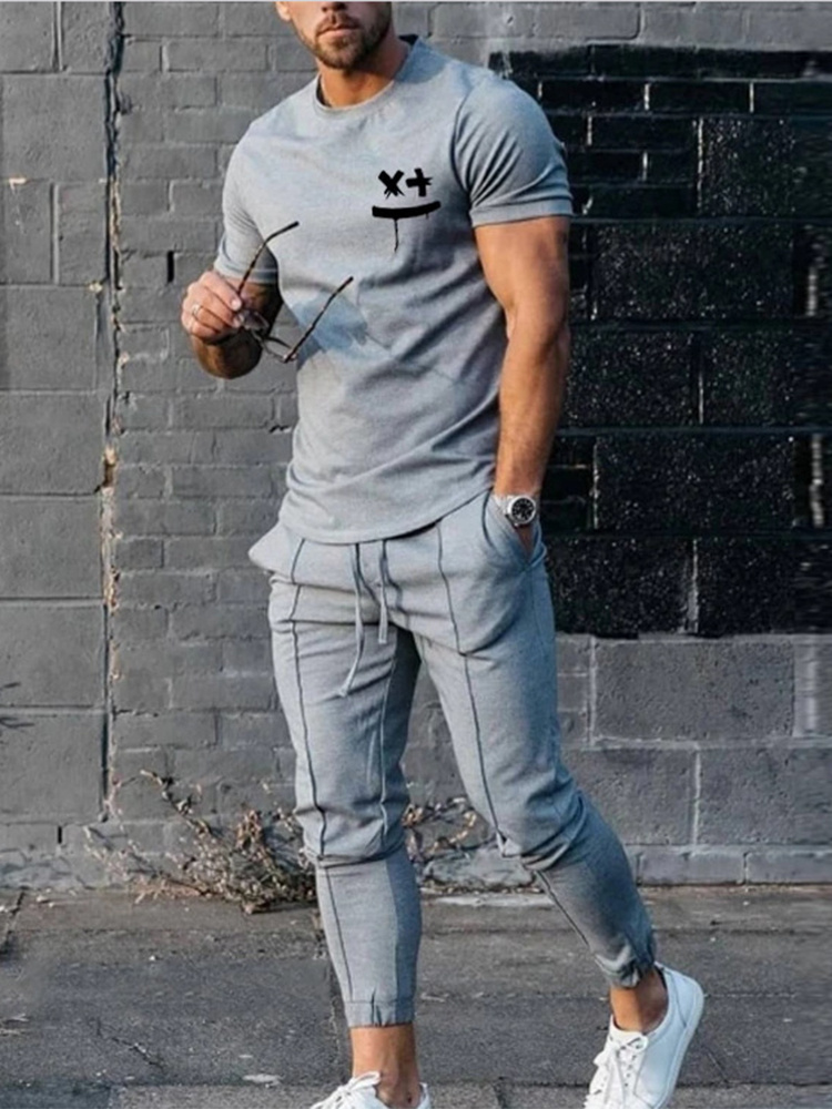 Men's Short Sleeve T-Shirt Tracksuit - Image 3